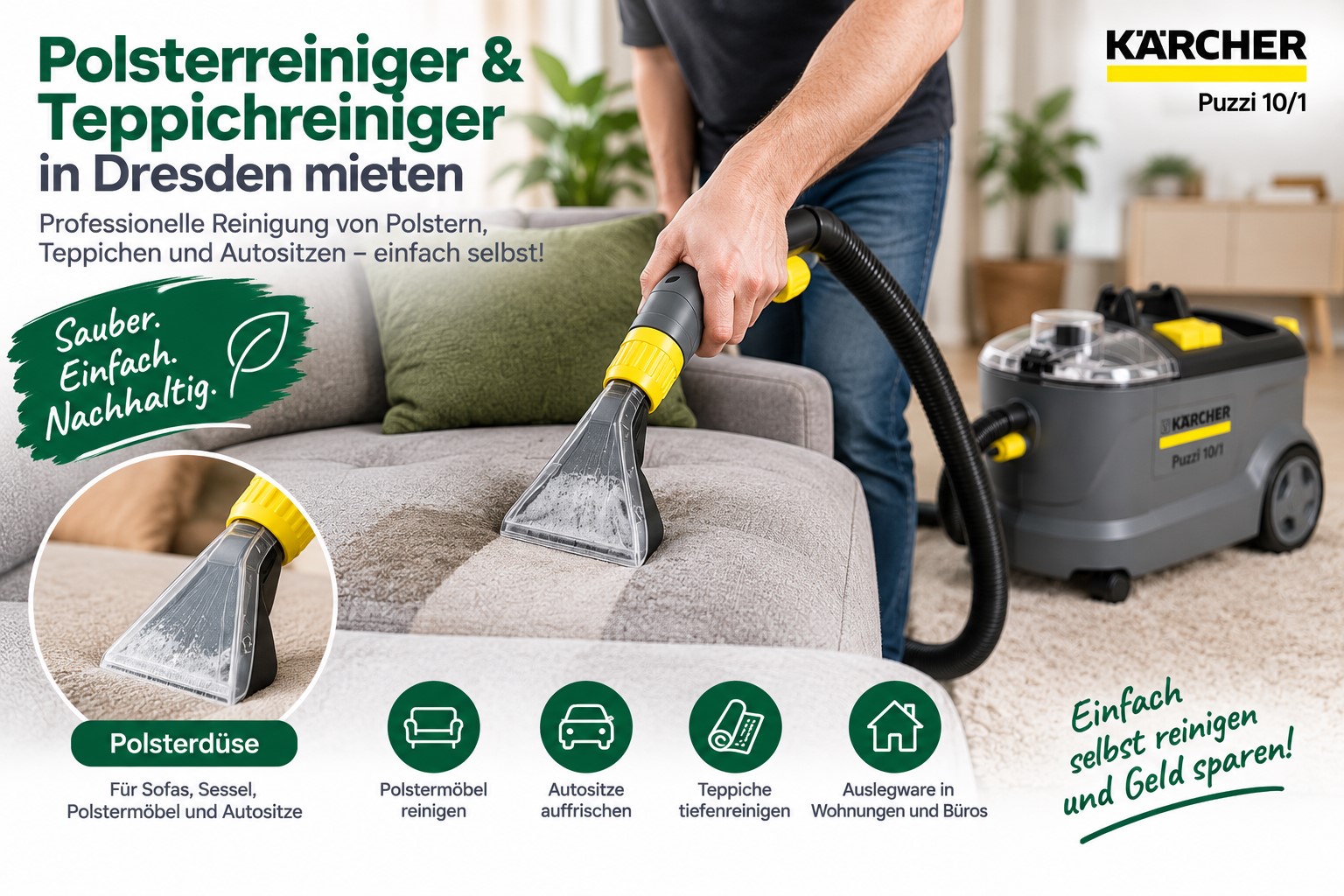 Teppichreiniger mieten in Dresden & Umgebung